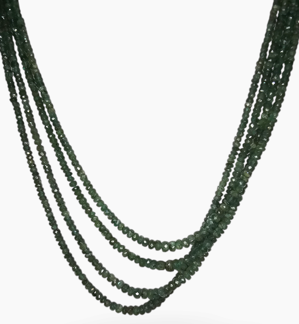 Natural Emerald Gemstone Beads 207.51 Carats 3-6mm Round Shape