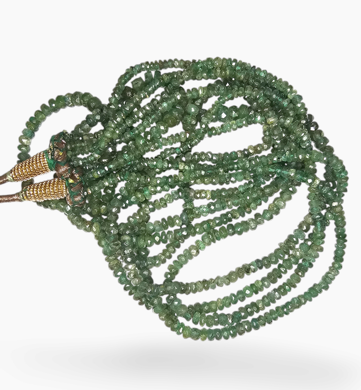 Natural Emerald Gemstone Beads 207.51 Carats 3-6mm Round Shape