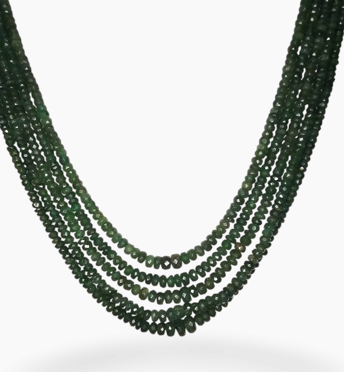 Natural Emerald Gemstone Beads 300.85  Carats 3-7mm Round Shape