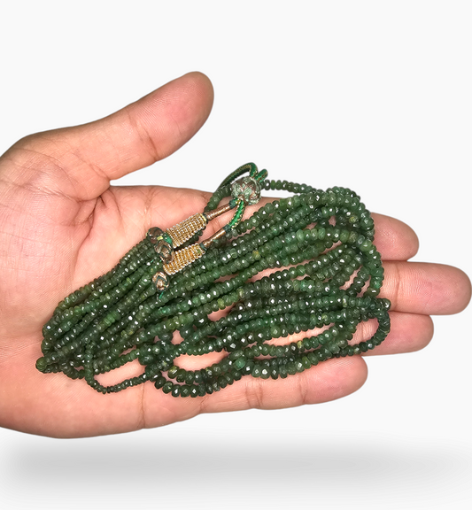 Natural Emerald Gemstone Beads 300.85  Carats 3-7mm Round Shape