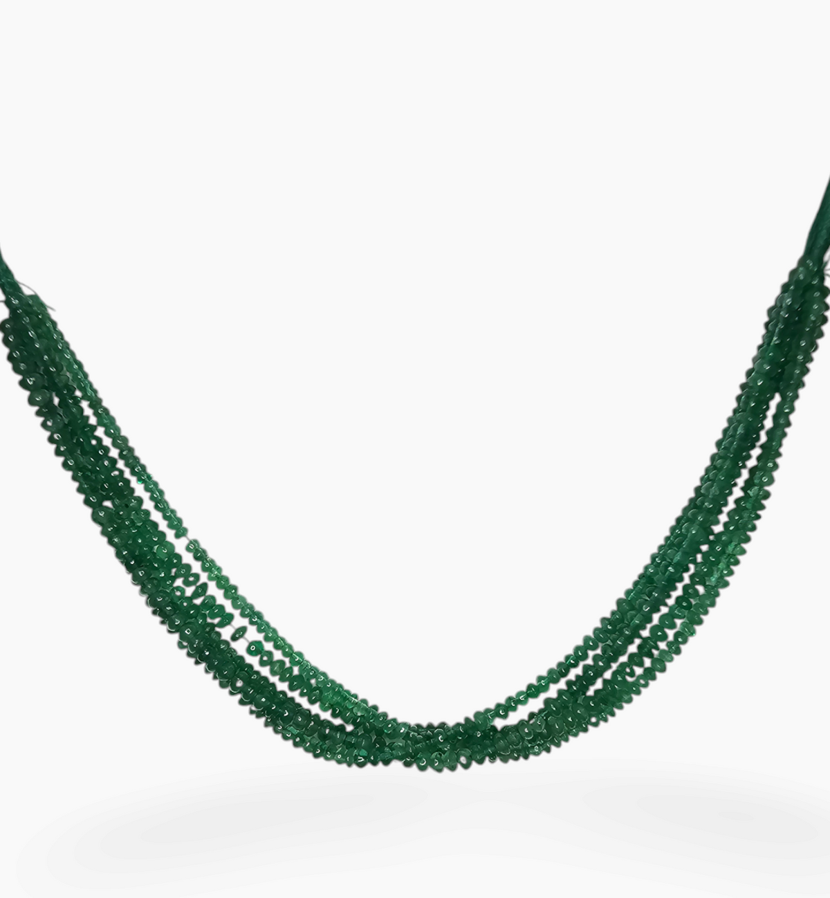 Natural Emerald Gemstone Beads 38.07 Carats 2-3mm Round Shape