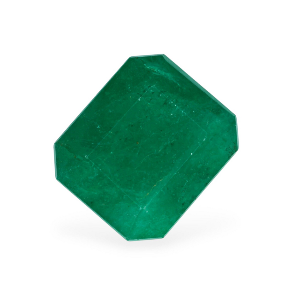 Natural Zambian Emerald Stone 21.46 Carats 18.2x15.7mm