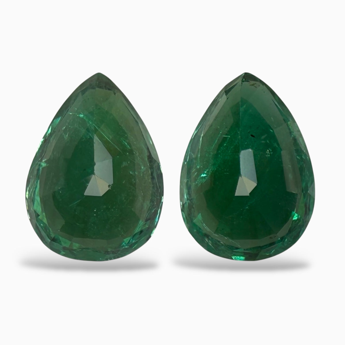 Natural Emerald Stone Pear Pair For Earrings 6.37 Carats