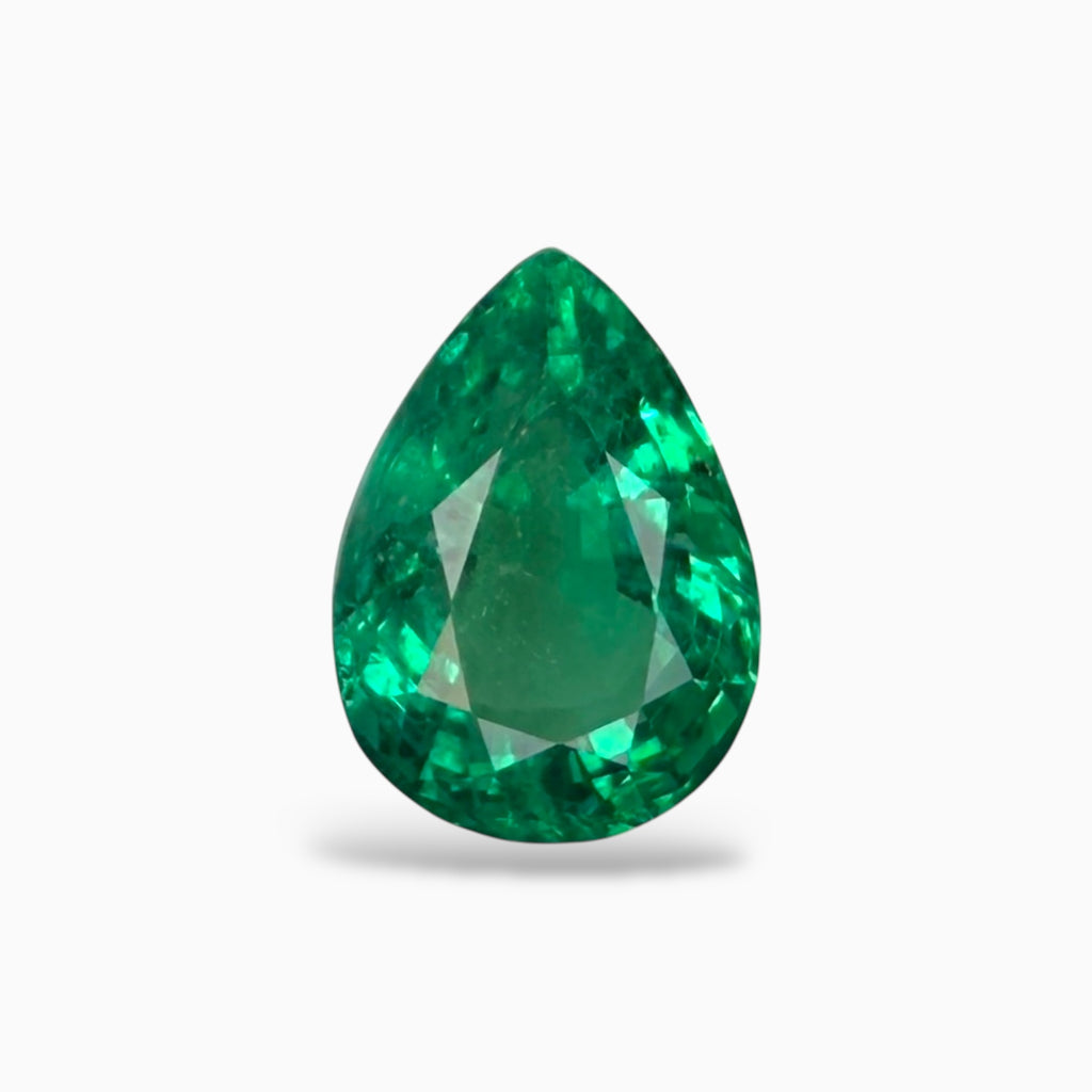 Natural Emerald Stone Pear Pair For Earrings 6.37 Carats
