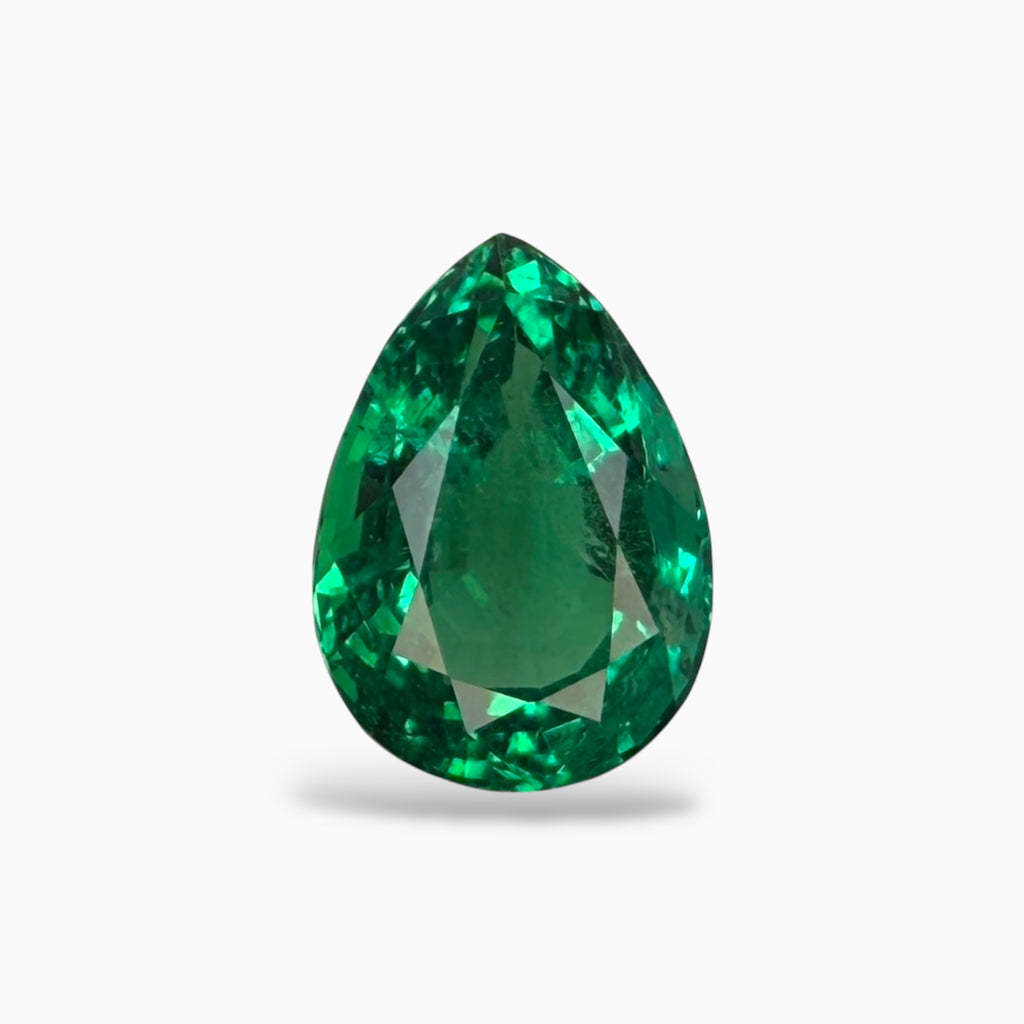 Natural Emerald Stone Pear Pair For Earrings 6.37 Carats