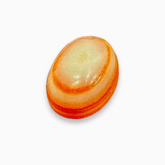 Natural Orangish White Eye Agate (Aqeeq Stone) 6.05 Carats 14X10mm