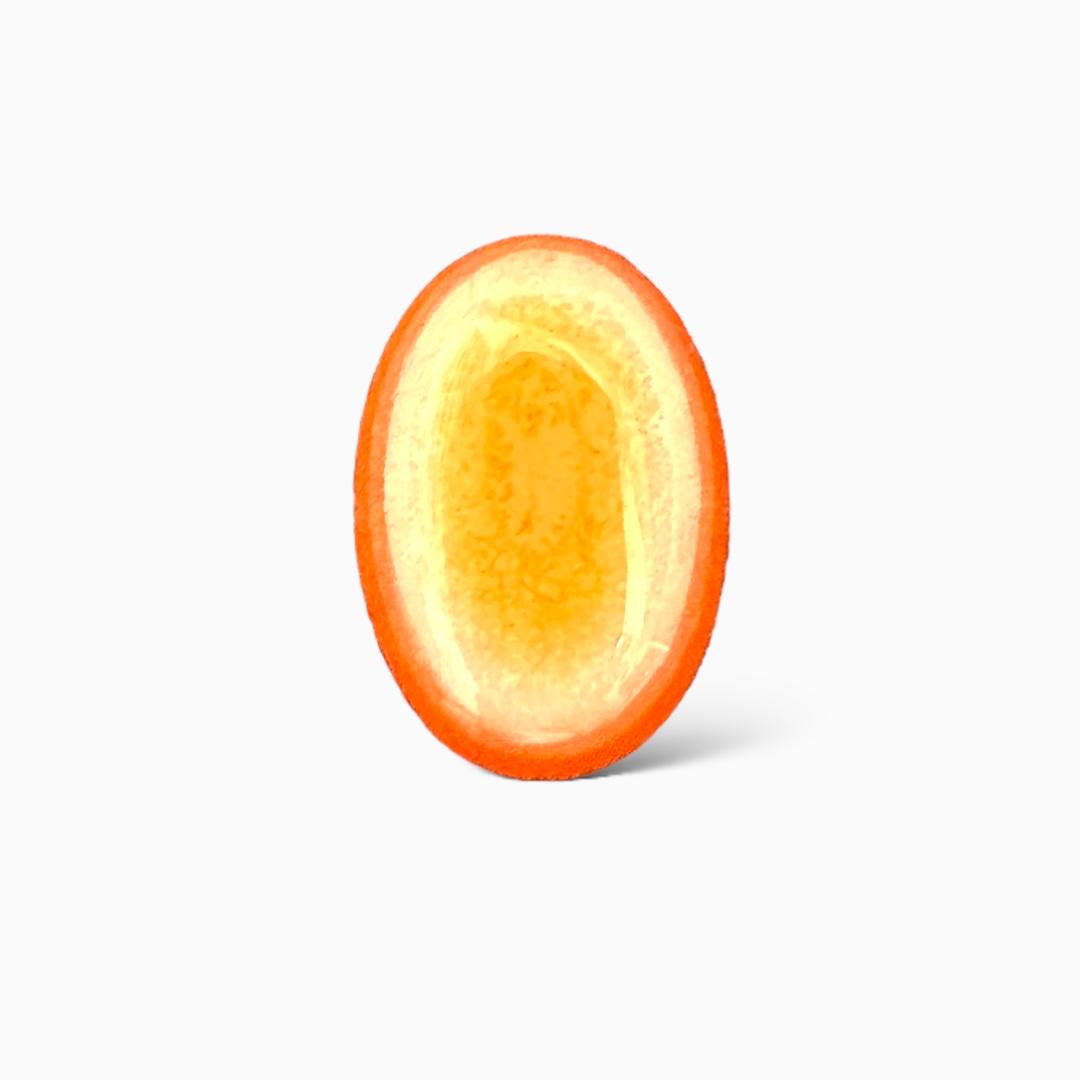 Natural Orange Eye Agate (Aqeeq Stone) 5.84 Carats 14X10mm