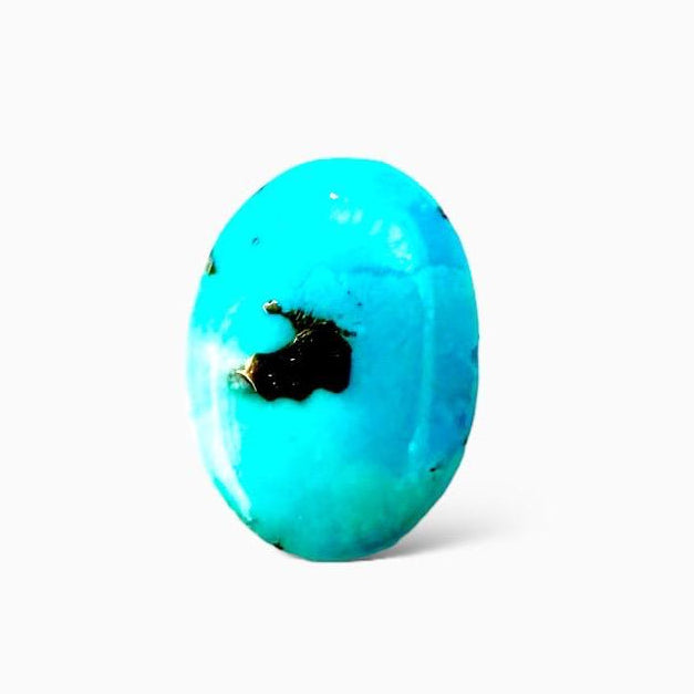 Natural Turquoise 4.45 Carats Oval Cabochon Shape (14X10mm)