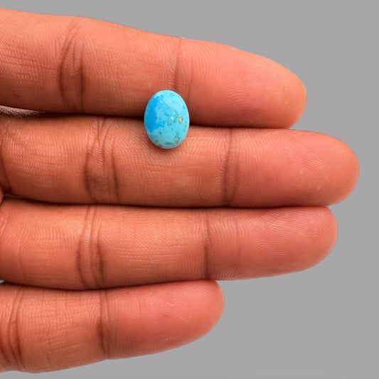 Natural Feroza Stone 2.73 Carats 11.1 x 8.6 x 3.7 mm in Oval