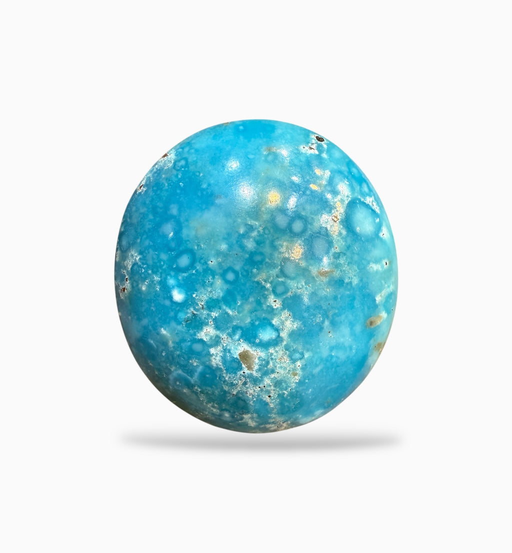 Natural Feroza Stone Oval Cabochon 57.71 Carats 30x28 mm