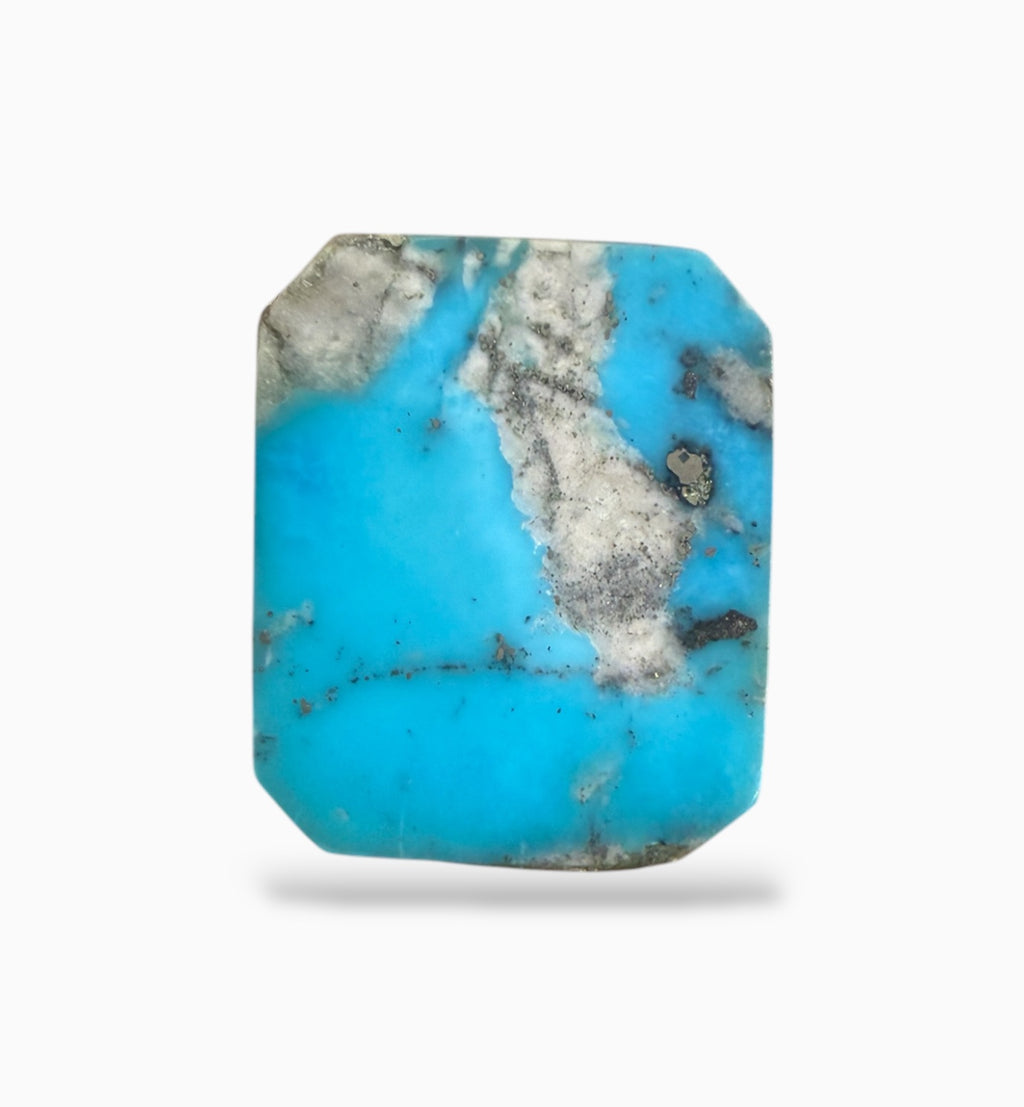 Natural Feroza Stone (Turquoise) Octagon Shape 17.84 Carats 20.5x17 mm
