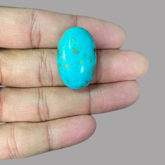 Natural Firoza Stone 35.51 Carats 29.6 x 18.9 x 9.3 mm in Oval 