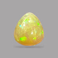 Natural Golden Ethiopian Opal Stone 19.54 Carats Pear Cabochon Shape 20.5 x 18.8 x 11.4 mm
