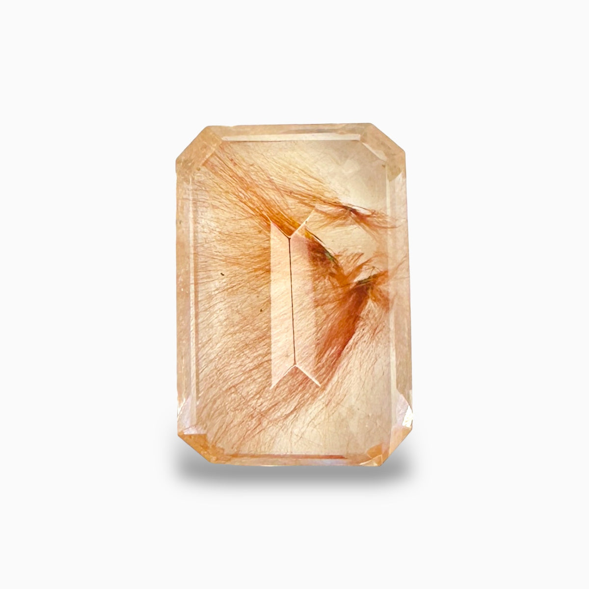 Natural Copper Rutile Emerald Cut 21.90 Carats