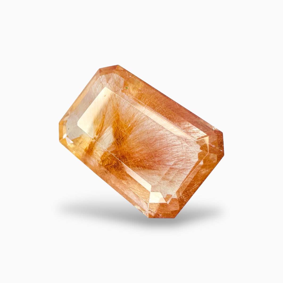 Natural Copper Rutile Emerald Cut 21.90 Carats