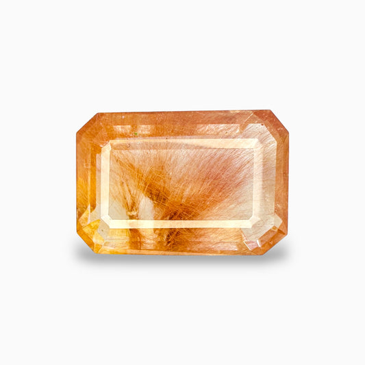 Natural Copper Rutile Emerald Cut 21.90 Carats