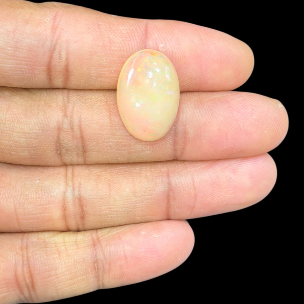Natural Goldenrod Ethiopian Opal Stone 10.98 Carats Oval Cabochon Shape 21.5 x 14.7 x 8 mm