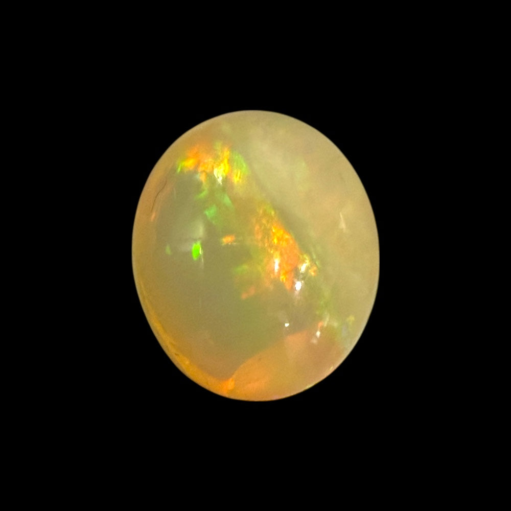 Natural Goldenrod Ethiopian Opal Stone 18.39 Carats Oval Cabochon Shape 19.2 x 16.5 x 11.5 mm