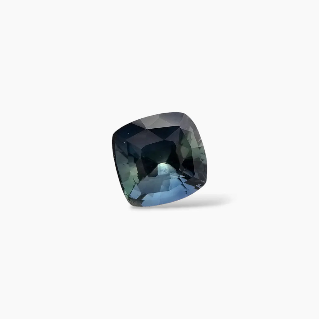 Bi Color Sapphire Stone Square Cushion 1.06 Carats 5.3 mm