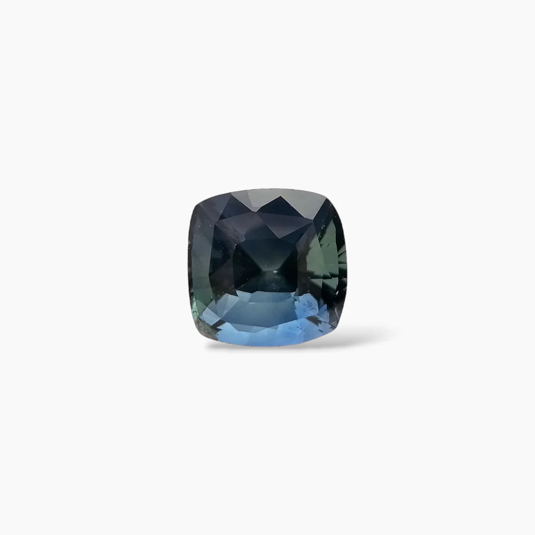 Bi Color Sapphire Stone Square Cushion 1.06 Carats 5.3 mm