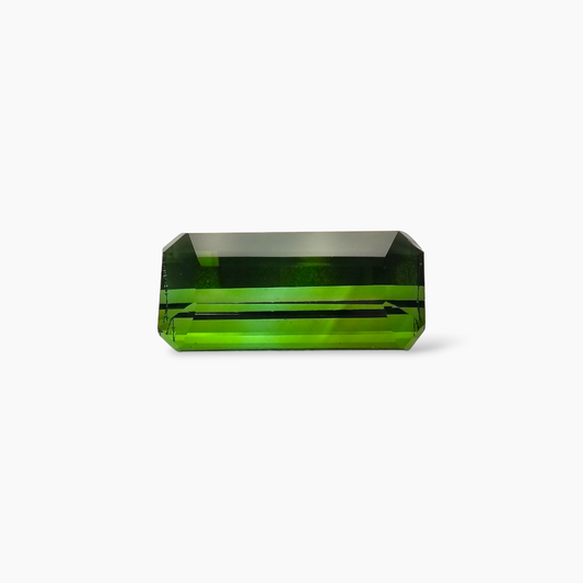 Natural Green Tourmaline Gemstone in Emerald Cut 8.83 Carats