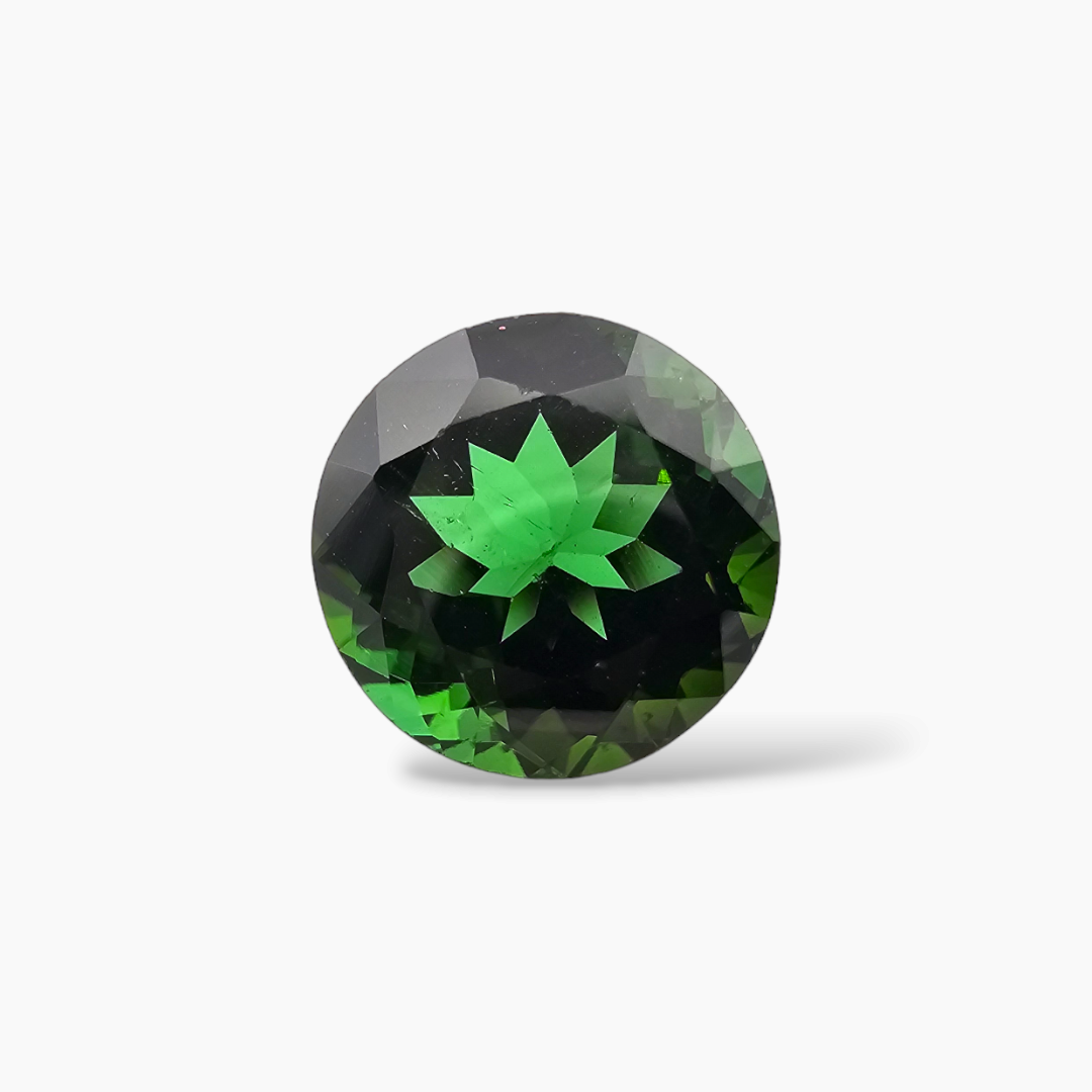 Natural Green Tourmaline Gemstone in Round Shape 4.60 Carats