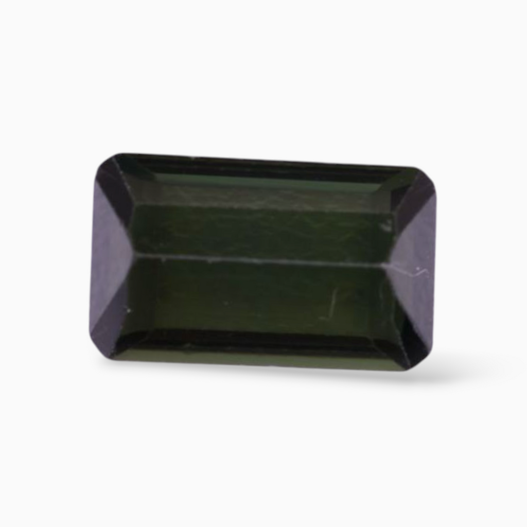 Natural Green Tourmaline Stone 1.18 Carats in Emerald Cut Shape & Size 8.3x5mm