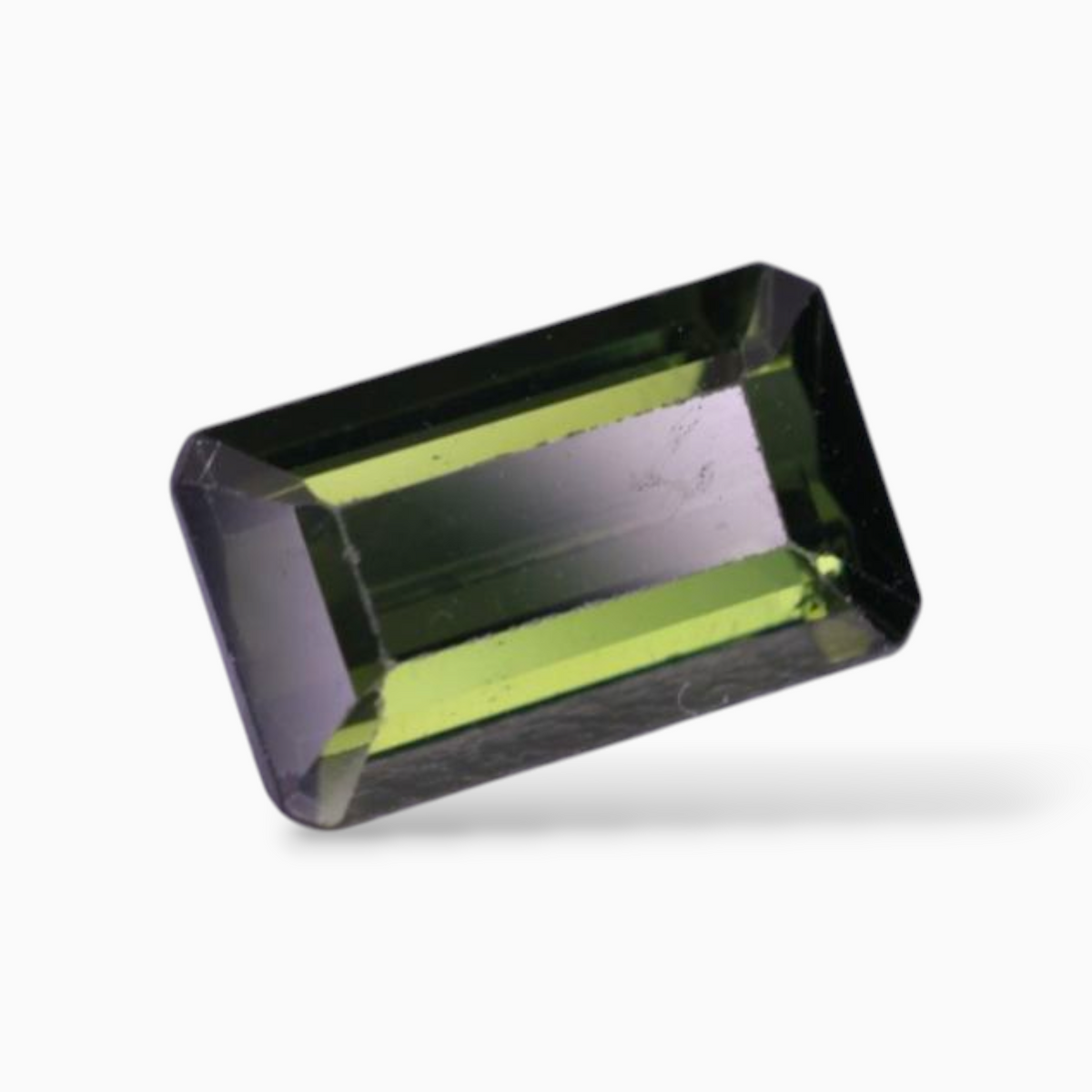 Natural Green Tourmaline Stone 1.18 Carats in Emerald Cut Shape & Size 8.3x5mm