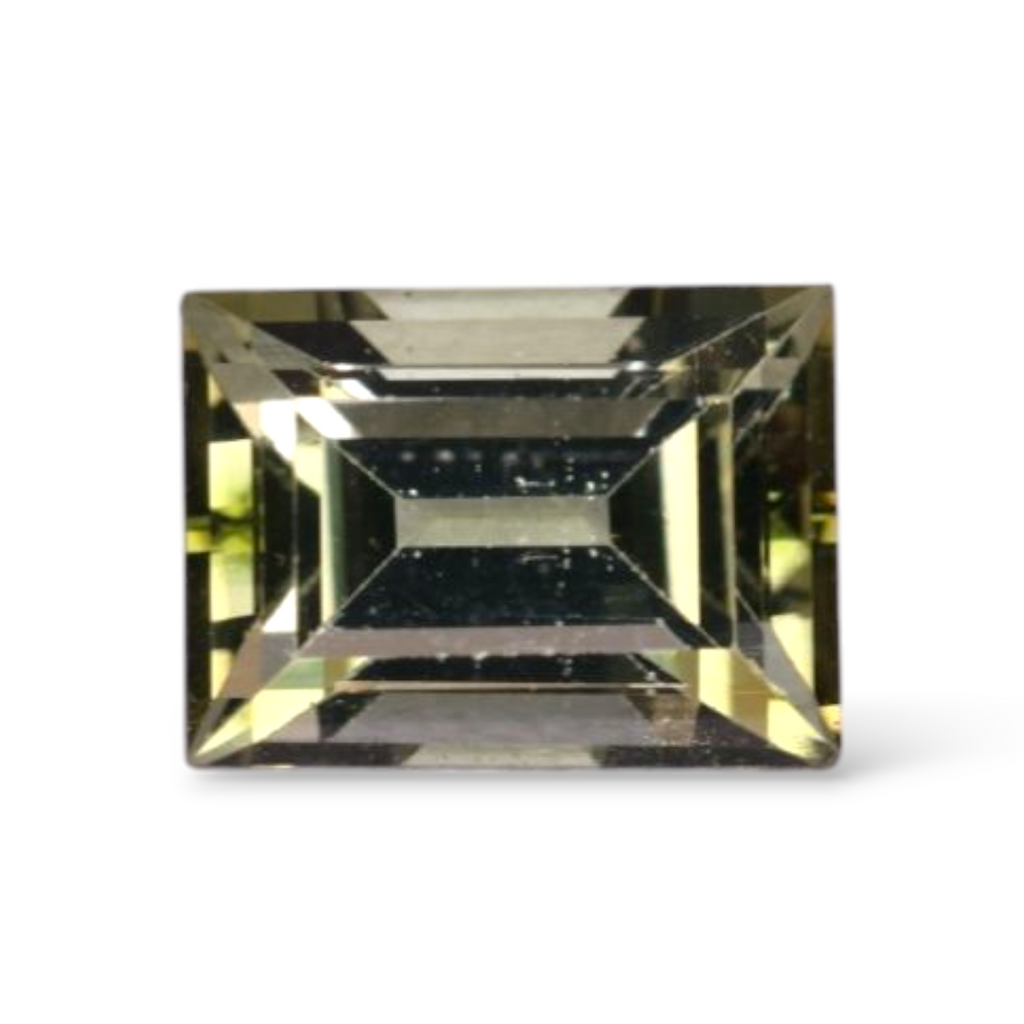Natural Green Tourmaline Stone 1.81 Carats in Baguette Shape & Size 8x5.8mm
