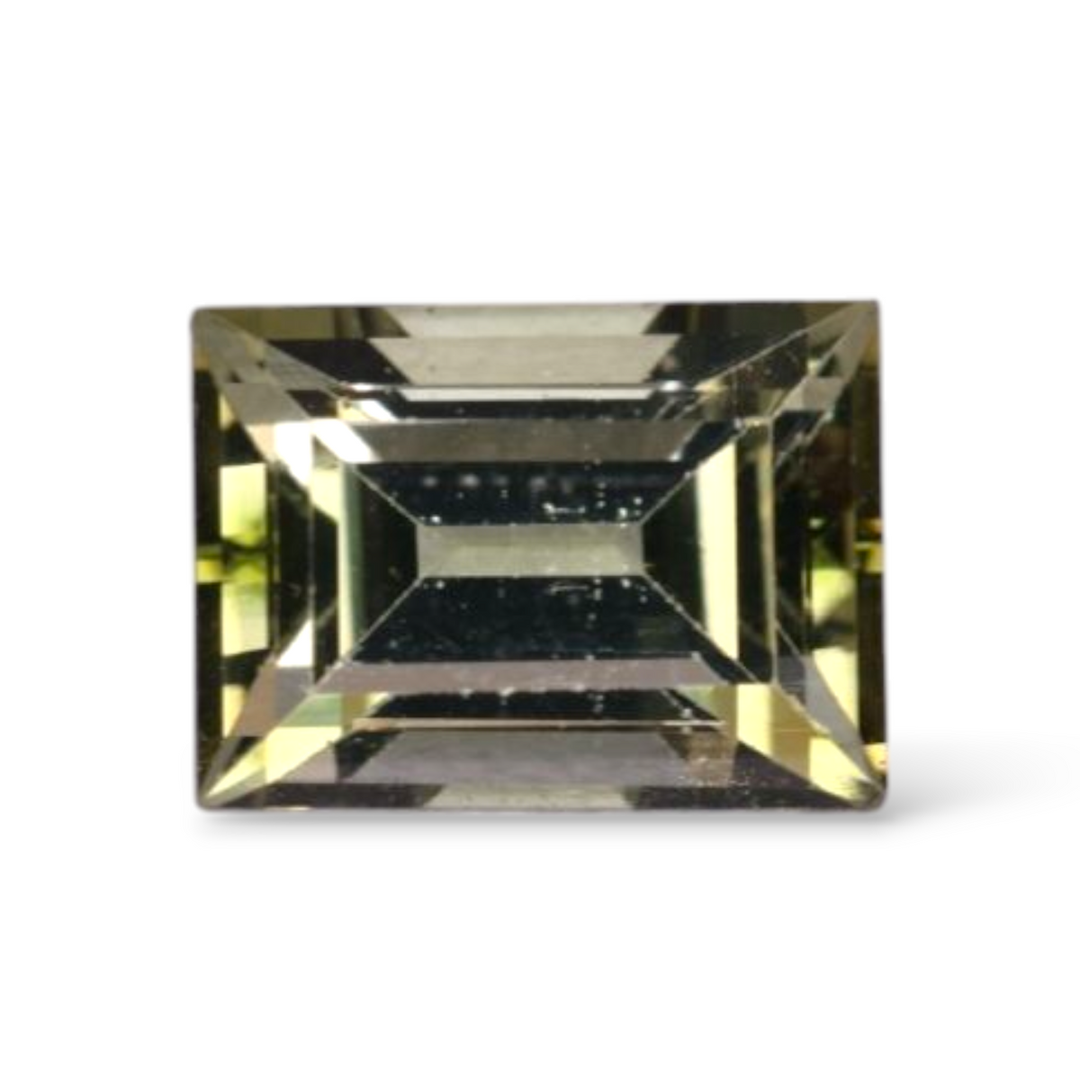 Natural Green Tourmaline Stone 1.81 Carats in Baguette Shape & Size 8x5.8mm
