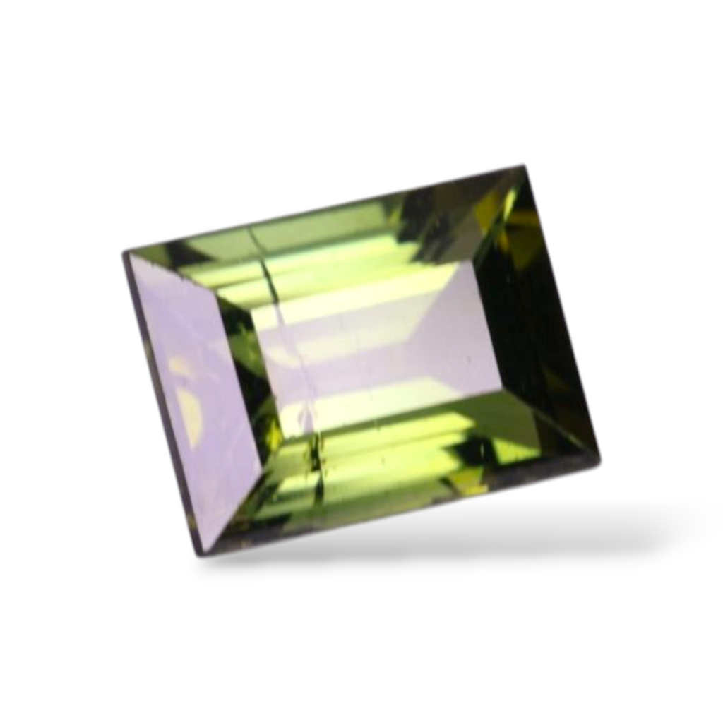 Natural Green Tourmaline Stone 1.62 Carats in Baguette Shape & Size 8x6mm