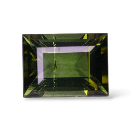 Natural Green Tourmaline Stone 1.62 Carats in Baguette Shape & Size 8x6mm