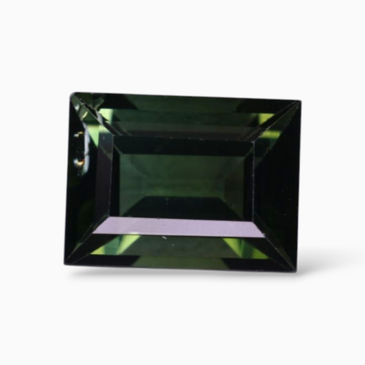 Natural Green Tourmaline Stone 1.69 Carats in Baguette Shape & Size 8x6mm