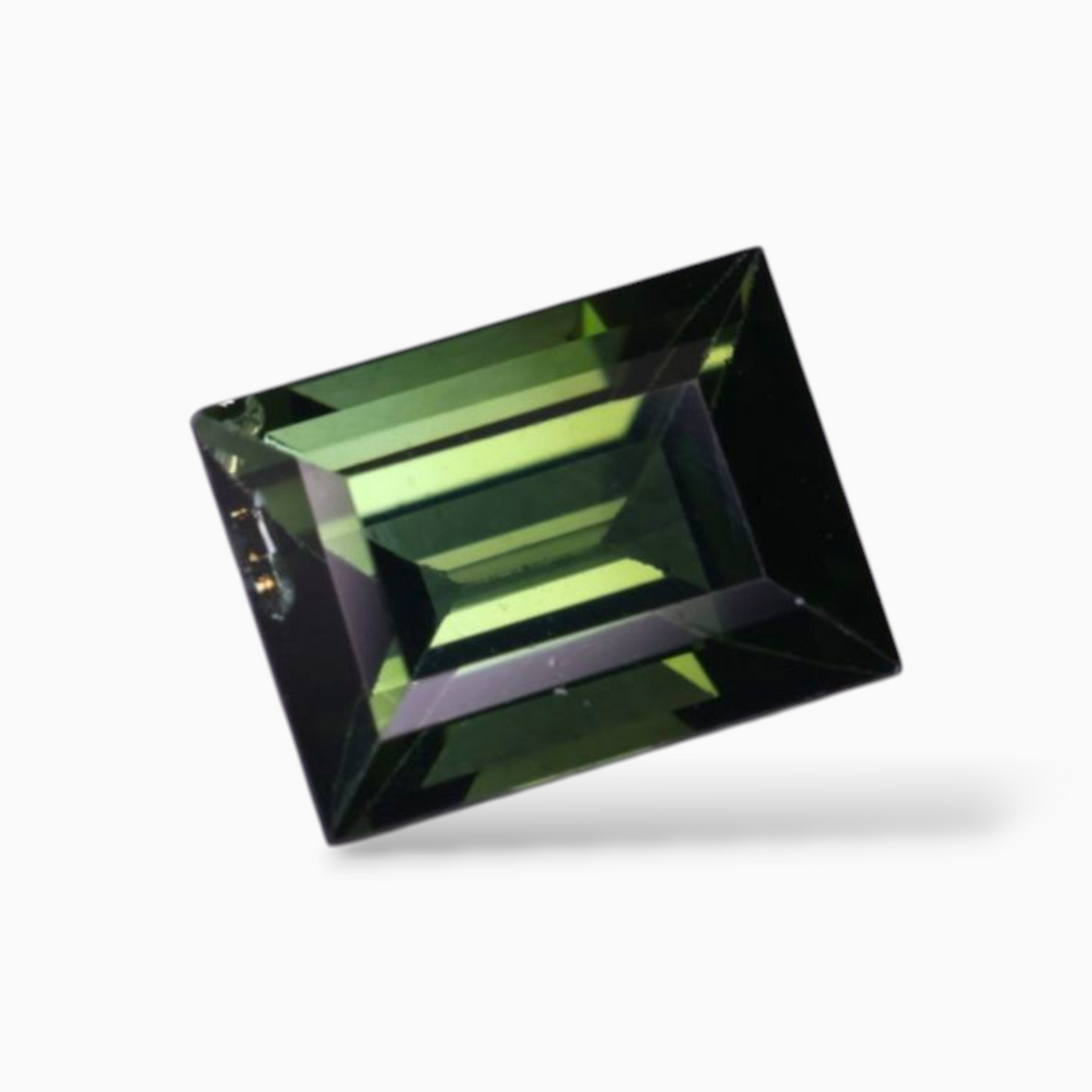 Natural Green Tourmaline Stone 1.69 Carats in Baguette Shape & Size 8x6mm