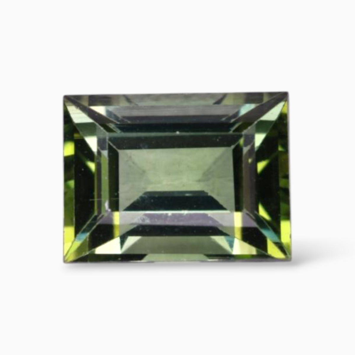 Natural Green Tourmaline Stone 1.75 Carats in Baguette Shape & Size 8x6mm