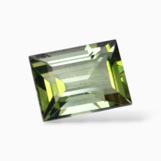 Natural Green Tourmaline Stone 1.75 Carats in Baguette Shape & Size 8x6mm