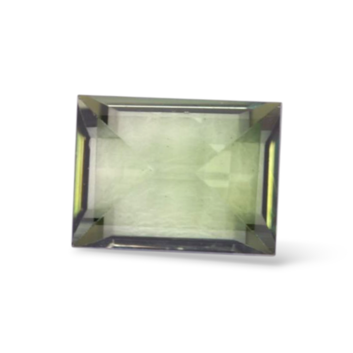 Natural Green Tourmaline Stone 1.75 Carats in Baguette Shape & Size 8x6mm