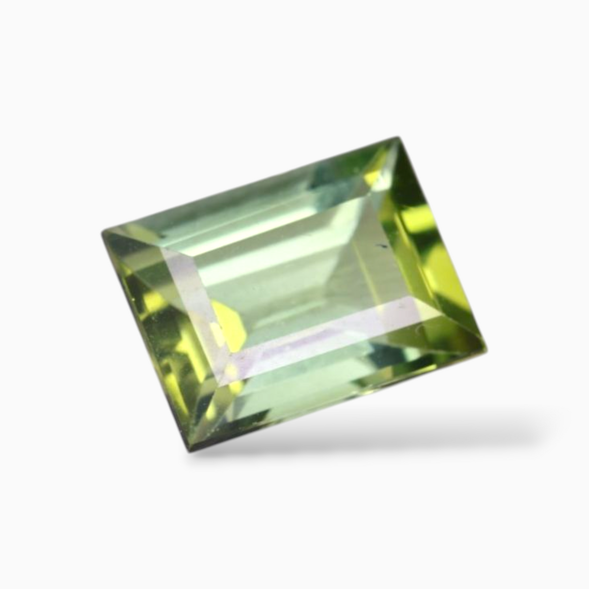Natural Green Tourmaline Stone 1.78 Carats in Baguette Shape & Size 8x6mm