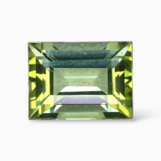 Natural Green Tourmaline Stone 1.78 Carats in Baguette Shape & Size 8x6mm