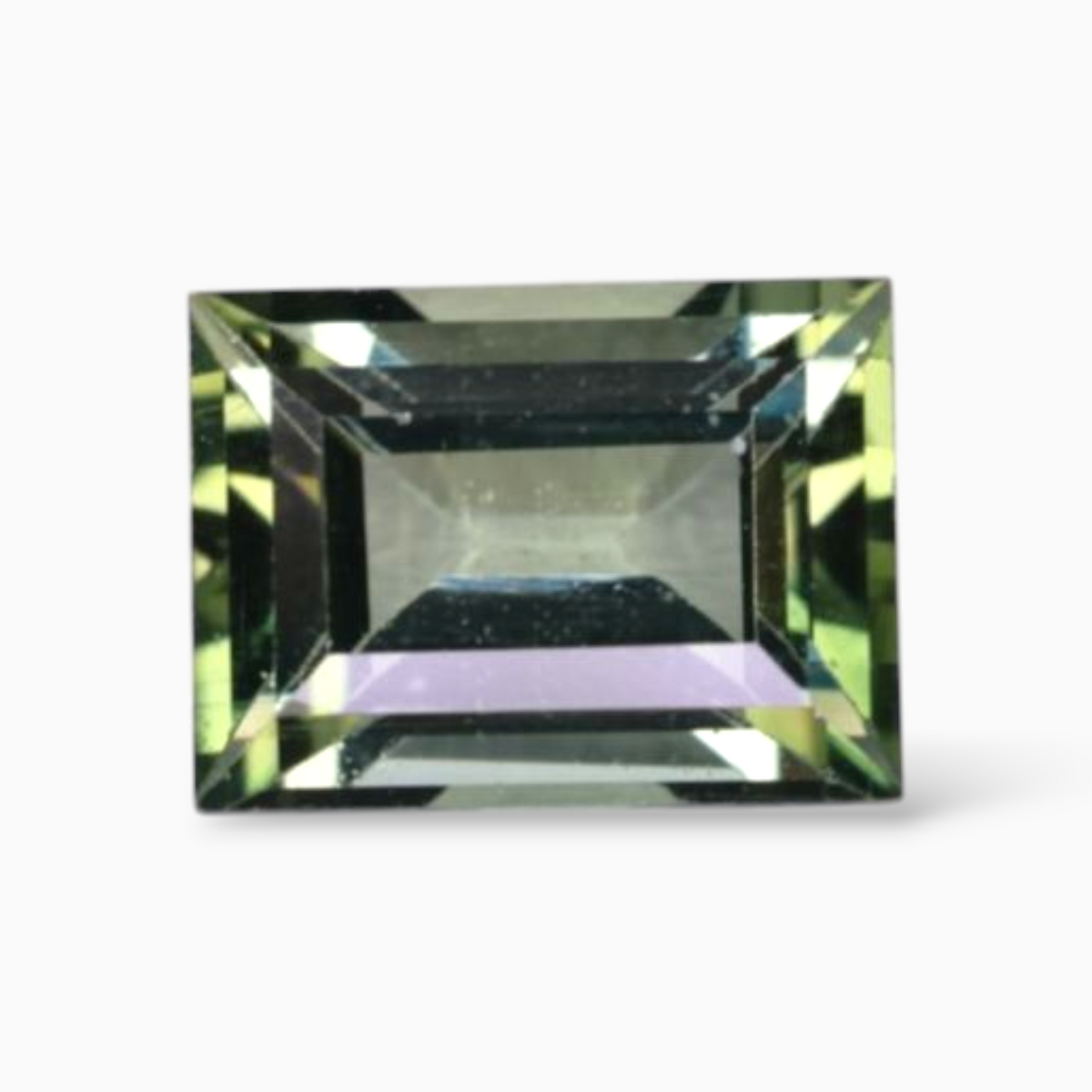 Natural Green Tourmaline Stone 1.86 Carats in Baguette Shape & Size 8x6mm