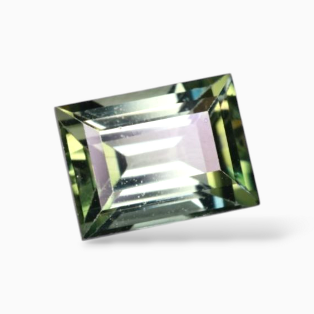 Natural Green Tourmaline Stone 1.86 Carats in Baguette Shape & Size 8x6mm