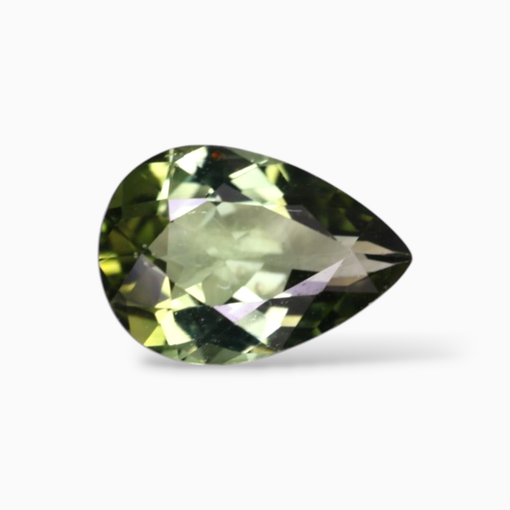 Natural Green Tourmaline Stone 1.86 Carats in Pear Shape & Size 10.2x7mm