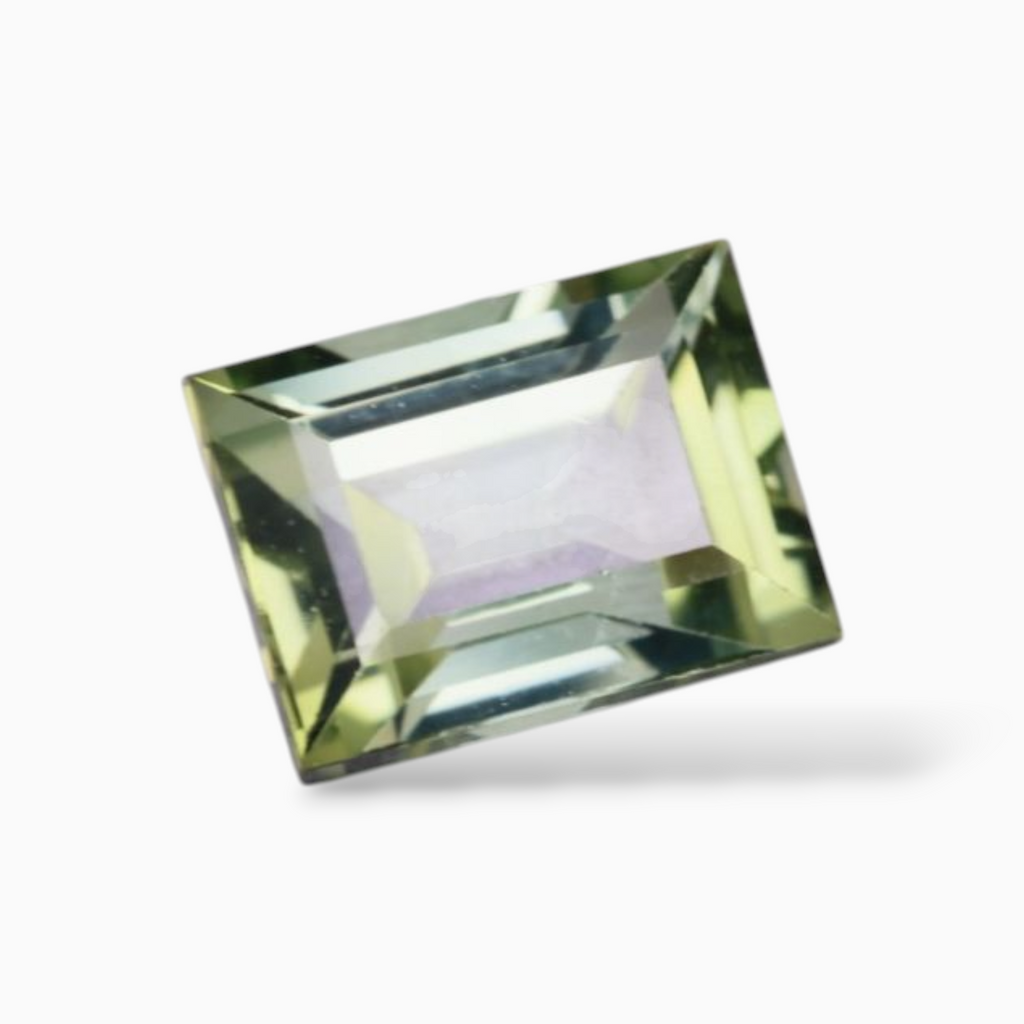 Natural Green Tourmaline Stone 1.90 Carats in Baguette Shape & Size 8x6mm