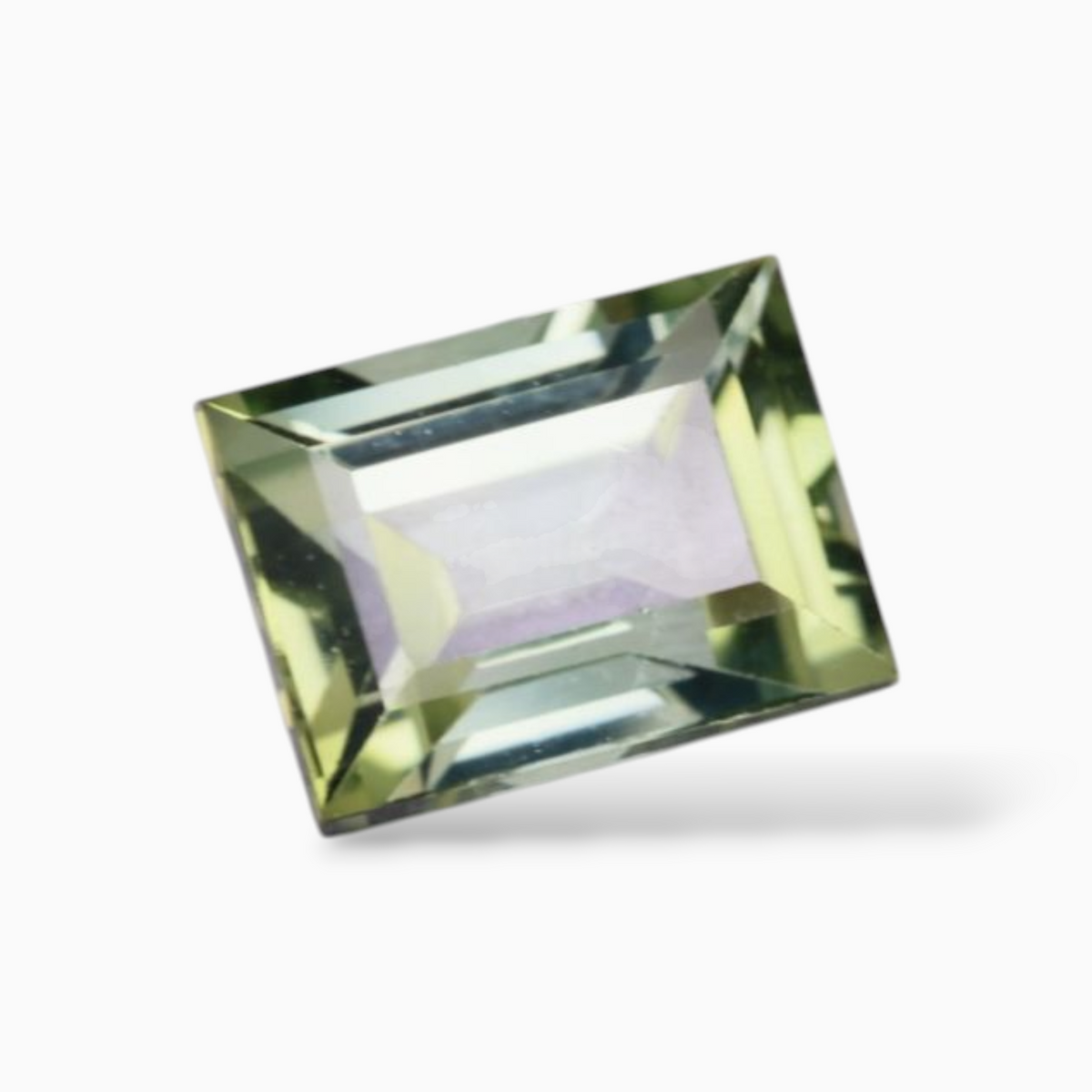 Natural Green Tourmaline Stone 1.90 Carats in Baguette Shape & Size 8x6mm
