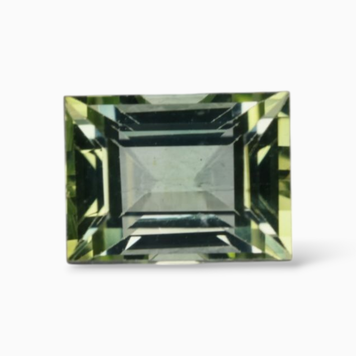 Natural Green Tourmaline Stone 1.90 Carats in Baguette Shape & Size 8x6mm