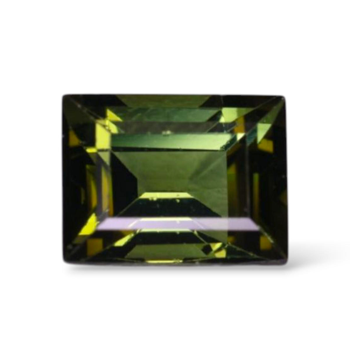 Natural Green Tourmaline Stone 1.99 Carats in Baguette Shape & Size 8x6mm