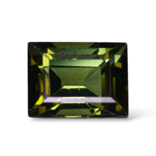 Natural Green Tourmaline Stone 1.99 Carats in Baguette Shape & Size 8x6mm