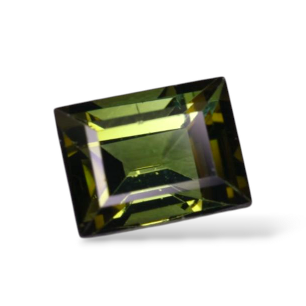 Natural Green Tourmaline Stone 1.99 Carats in Baguette Shape & Size 8x6mm