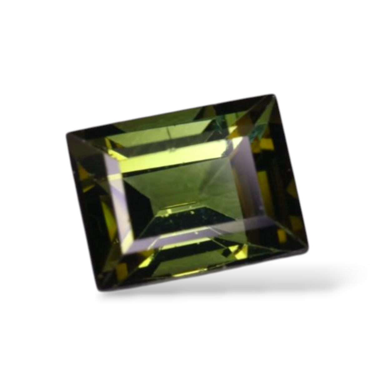 Natural Green Tourmaline Stone 1.99 Carats in Baguette Shape & Size 8x6mm