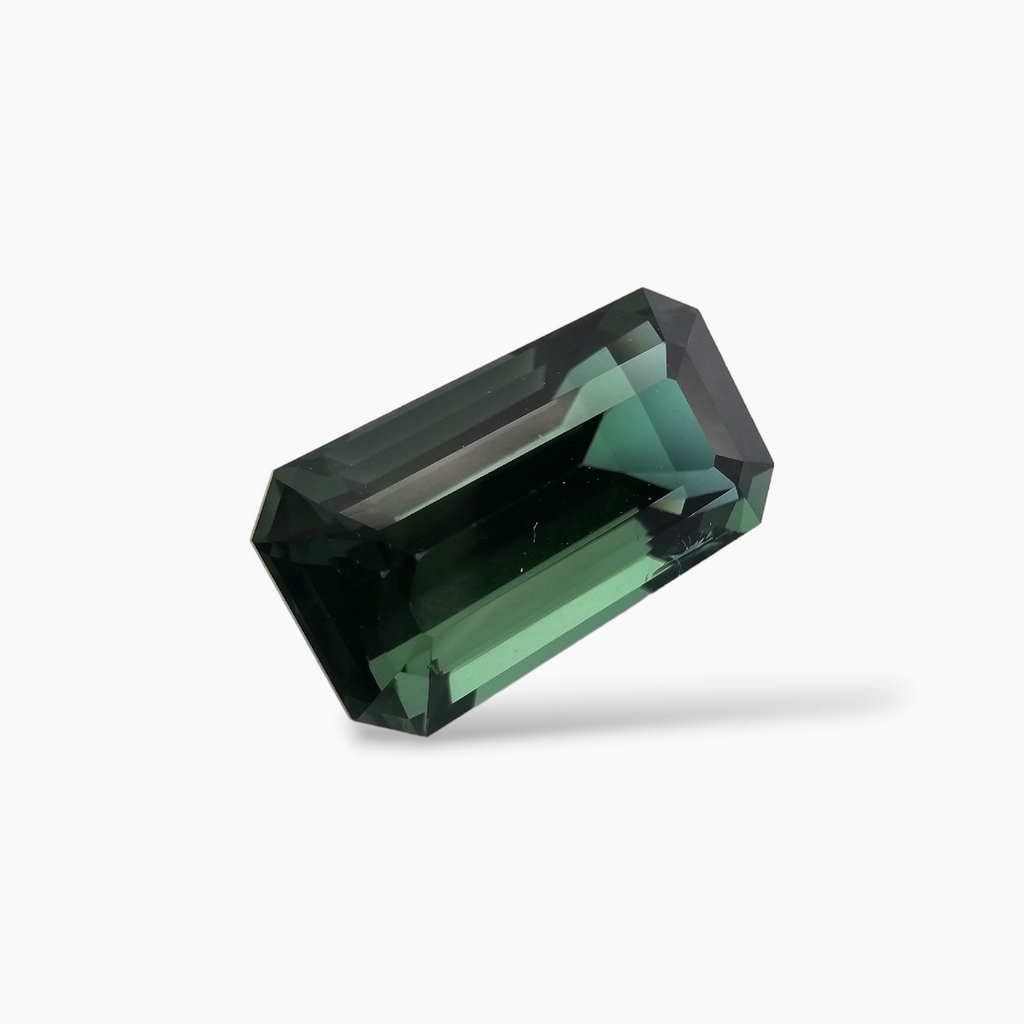 Natural Green Apatite Stone 11.76 Carats Emeraldcut Shape  ( 17x10 mm )